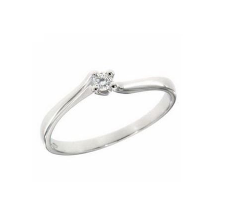 Anillo Mirco Visconti Mujer Solitario in Oro blanco Diamante 0.08 Ct GS56 - GS56